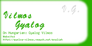 vilmos gyalog business card